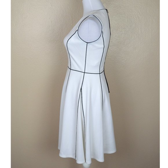 Calvin Klein Scuba Fit and Flare Color Block Dress - Picture 5 of 8